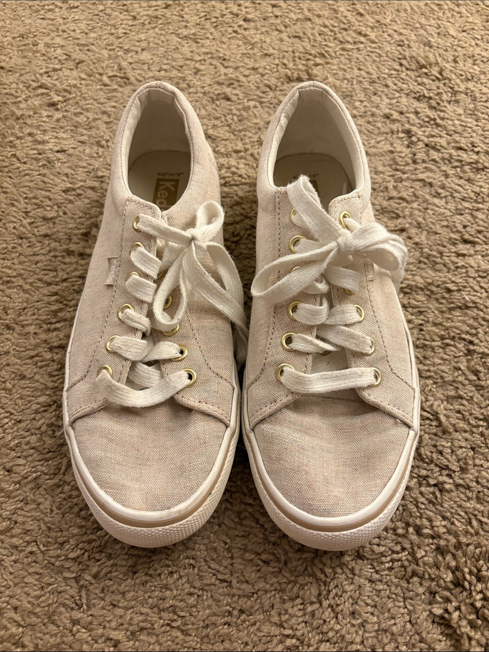 Keds Women’s Canvas Sneakers in Light Beige